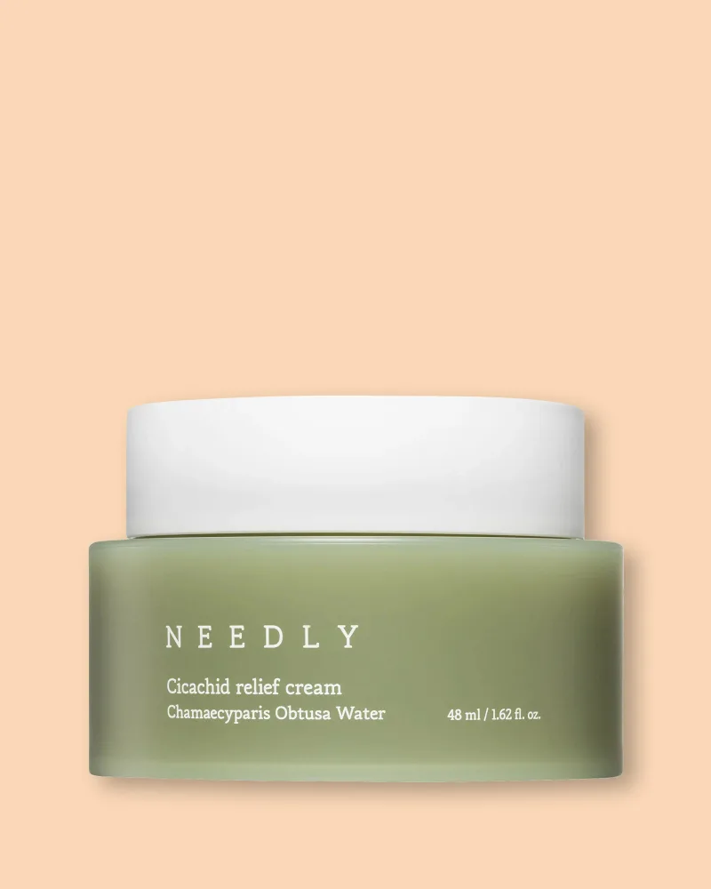 Успокаивающий крем для лица Needly Cicachid Relief Cream с охлаждающим эффектом, для сухой и раздражённой кожи, 48 мл
