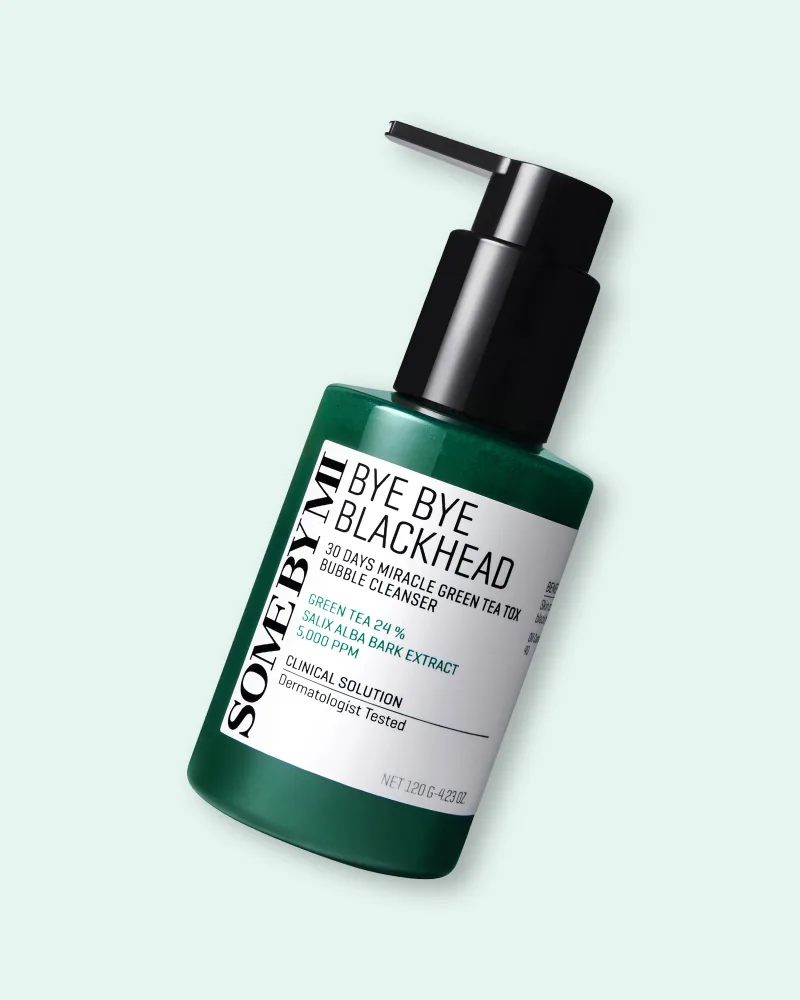 Очищающая маска для лица Some By Mi Bye Bye Blackhead 30 Days Miracle Green Tea Tox Bubble Cleanser, против чёрных точек, 120 г