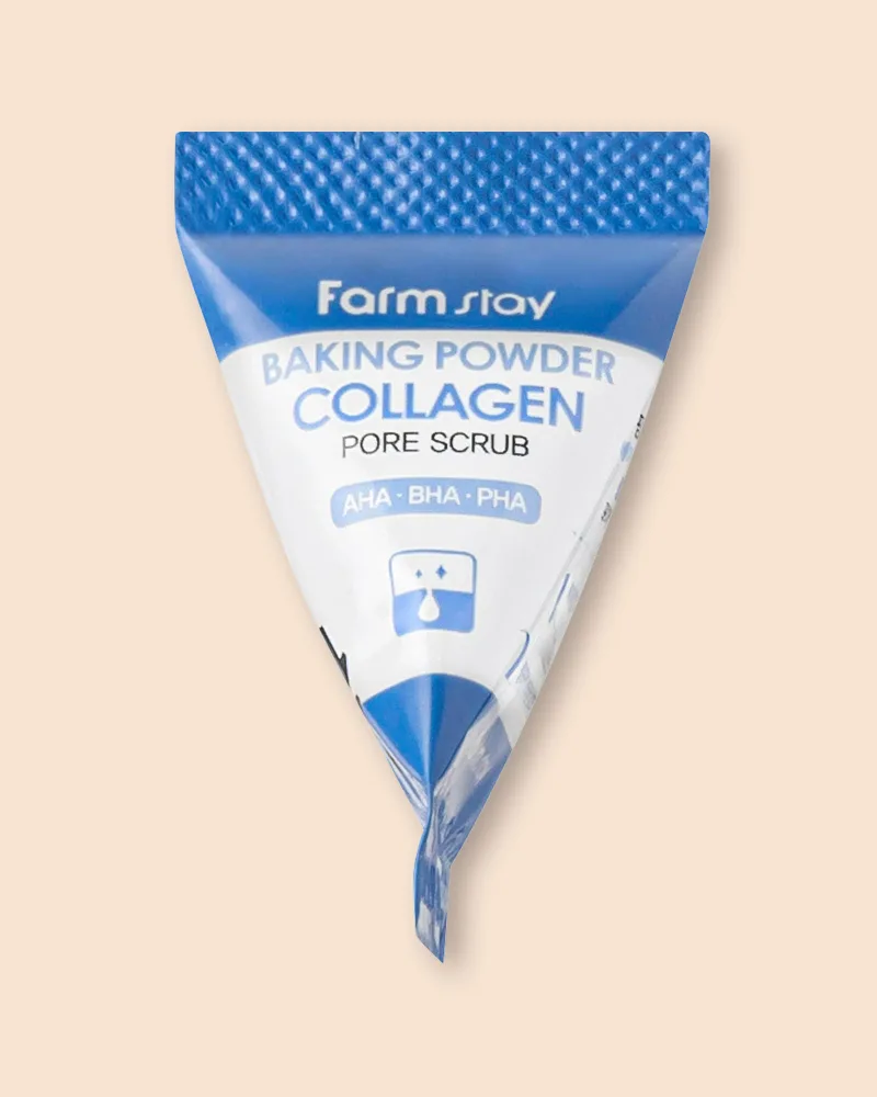 Скраб для лица Farmstay Baking Powder Collagen Pore Scrub с содой и коллагеном, 7 г * 25 шт