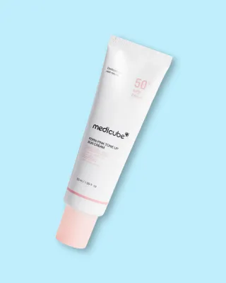 Тонирующий солнцезащитный крем для лица Medicube PDRN Pink Tone Up Sun Cream выравнивающий тон, SPF 50+ PA++++, 50 мл