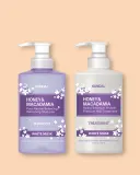 Набор Kundal Honey & Macadamia White Musk: шампунь и бальзам, с мёдом и макадамией — фото 1