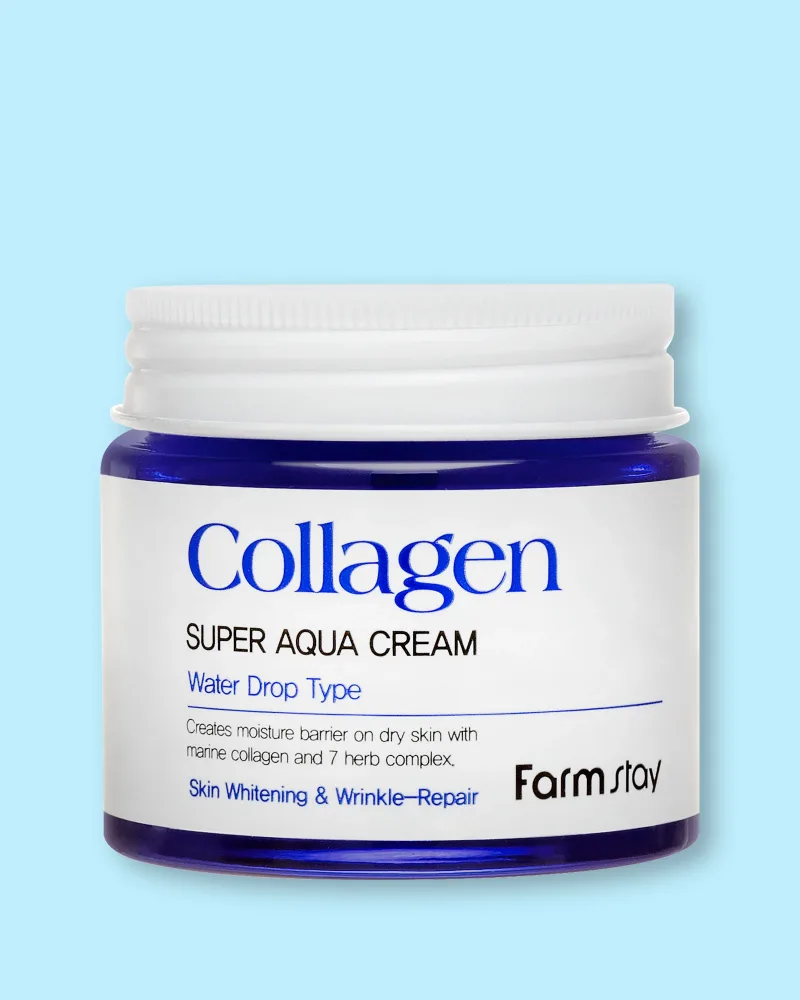 Крем для лица FarmStay Collagen Super Aqua Cream увлажняющий, с коллагеном, 80 мл