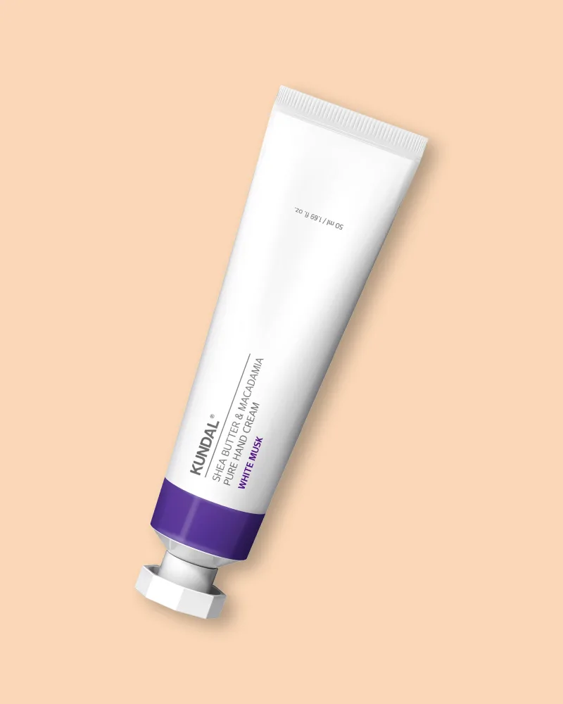 Крем для рук Kundal Shea Butter & Macadamia Pure Hand Cream White Musk, питательный