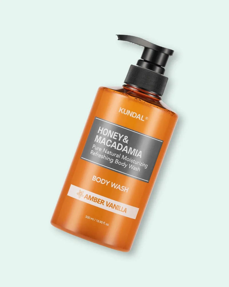 Гель для душа Kundal Honey & Macadamia Pure Body Wash Amber Vanilla, увлажняющий