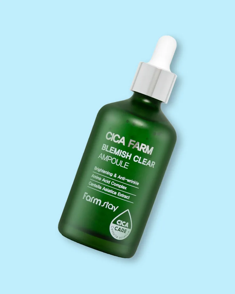 Ампульная сыворотка для лица Farmstay Cica Farm Blemish Clear Ampoule, успокаивающая, против сухости, 100 мл