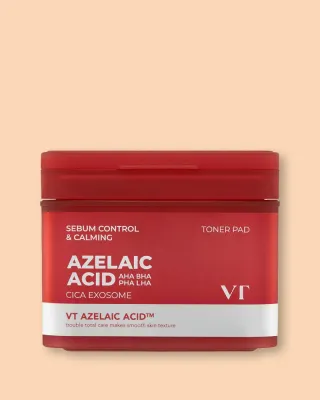 Пэды для лица VT Cosmetics AZ Care Toner Pad, тонизирующие, мягко отшелушивающие, 60 шт