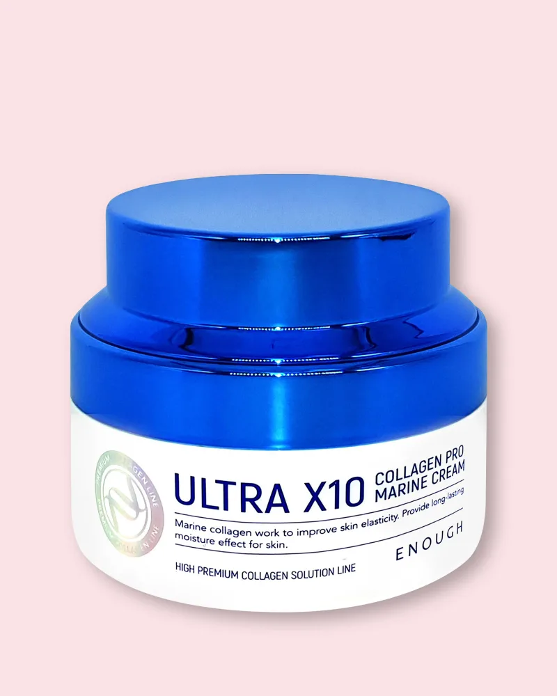 Крем для лица Enough Premium Ultra X10 Collagen Pro Marine Cream, с коллагеном, увлажняющий, 50 мл