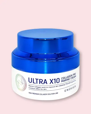 Крем для лица Enough Premium Ultra X10 Collagen Pro Marine Cream, с коллагеном, увлажняющий, 50 мл