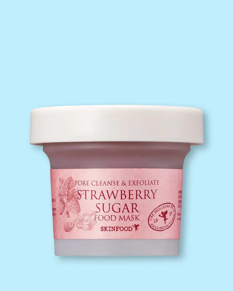 Маска-пилинг для лица Skinfood Strawberry Sugar Food Mask, с чёрным сахаром и клубникой, 120 г