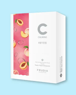 Тканевая маска для лица Frudia My Orchard Squeeze Mask Peach успокаивающая, с персиком, 20 мл × 10 шт