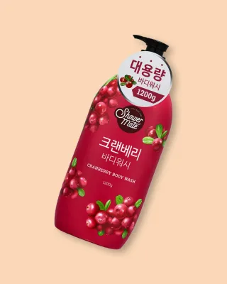Гель для душа Shower Mate Natural Cranberry Body Wash, клюква, тонизирующий, 1.2 л
