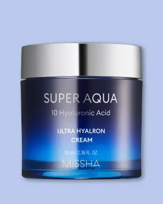 Крем для лица Missha Super Aqua Ultra Hyalron Cream увлажняющий, с гиалуроновой кислотой, 70 мл