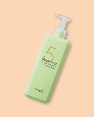 Шампунь Masil 5 Probiotics Apple Vinegar без сульфатов, с яблочным уксусом, для жирных волос, 500 мл