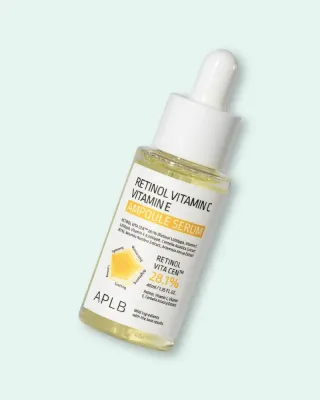 Ампульная сыворотка для лица APLB Retinol Vitamin C Vitamin E Ampoule Serum увлажняющая, успокаивающая, 40 мл