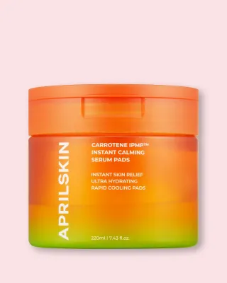 Пэды для лица Aprilskin Carrotene IPMP Instant Calming Serum Pads успокаивающие, для чувствительной кожи, 80 шт, 220 мл