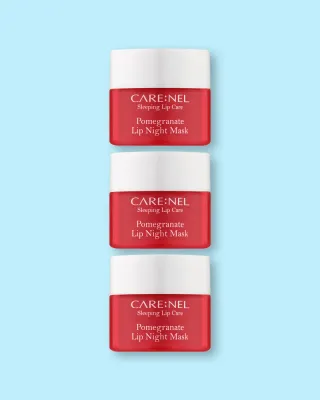 Ночная маска для губ Care:Nel Pomegranate Lip Night Mask с гранатом, восстанавливающая, 3 шт. по 5 г