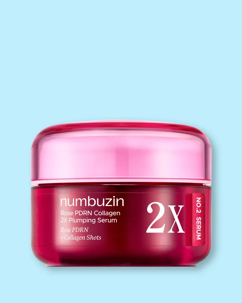 Сыворотка для лица Numbuzin No.2 Rose PDRN Collagen 2X Plumping Serum, с полинуклеотидами и коллагеном, 30 мл