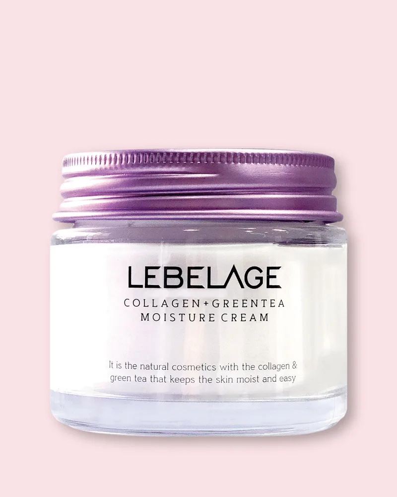 Крем для лица Lebelage Collagen+Green Tea Moisture Cream увлажняющий, с коллагеном и зелёным чаем, 70 мл