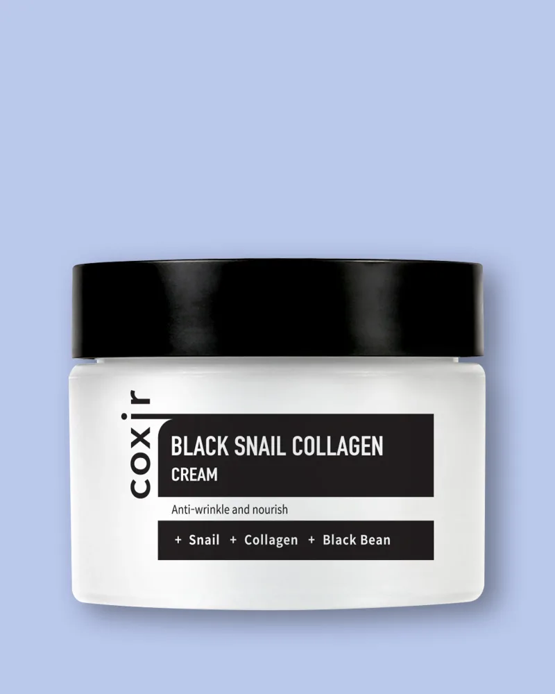 Крем для лица Coxir Black Snail Collagen Cream, против морщин, с муцином улитки и коллагеном, 30 мл