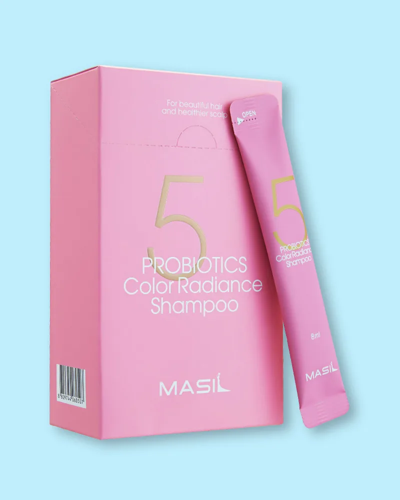 Шампунь Masil 5 Probiotics Color Radiance для защиты цвета, для окрашенных волос, 20 × 8 мл