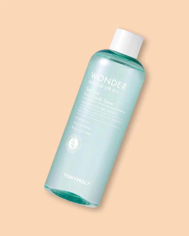 Тоник для лица Tonymoly Wonder Tea Tree Pore Fresh Toner, с чайным деревом, успокаивающий, 500 мл