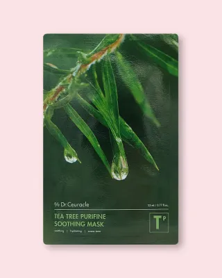 Тканевая маска для лица Dr. Ceuracle Tea Tree Purifine Soothing Mask успокаивающая, с чайным деревом, 10 шт. по 23 мл
