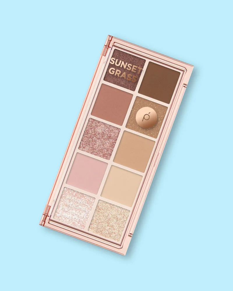 Палетка теней Peach C Seasonal Blending Eyeshadow Palette, 10 оттенков, оттенок 01 Sunset Grass
