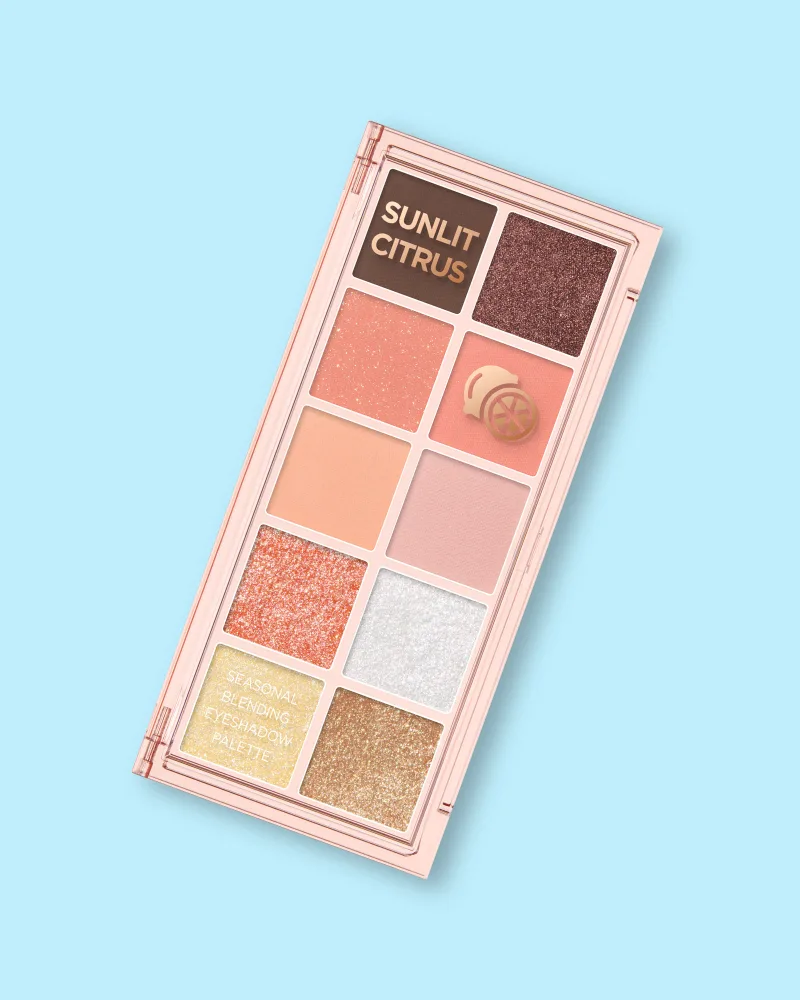 Палетка теней Peach C Seasonal Blending Eyeshadow Palette, 10 оттенков, оттенок 04 Sunlit Citrus