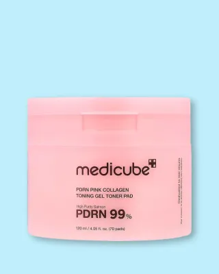 Пэды для лица Medicube PDRN Pink Collagen Toning Gel Toner Pad, с коллагеном и полинуклеотидами, 120 мл, 70 шт