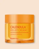Крем для лица FarmStay Calendula Relief Cream успокаивающий, с календулой, для чувствительной и сухой кожи, 80 мл — фото 1