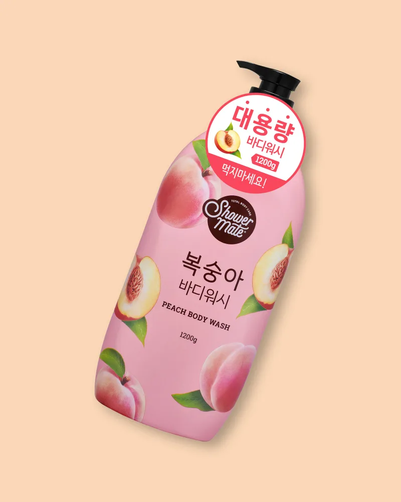 Гель для душа Shower Mate Natural Peach Body Wash, персик, увлажняющий