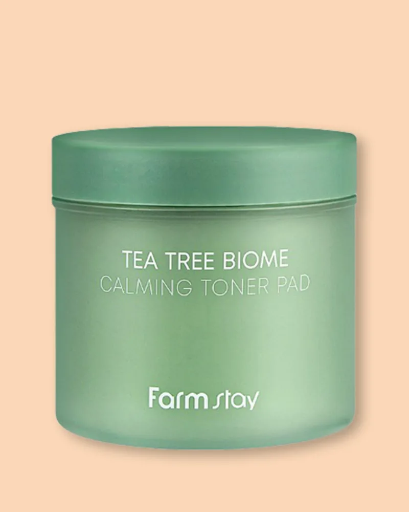 Пэды для лица Farmstay Tea Tree Biome Calming Toner Pad успокаивающие, с чайным деревом, 140 мл