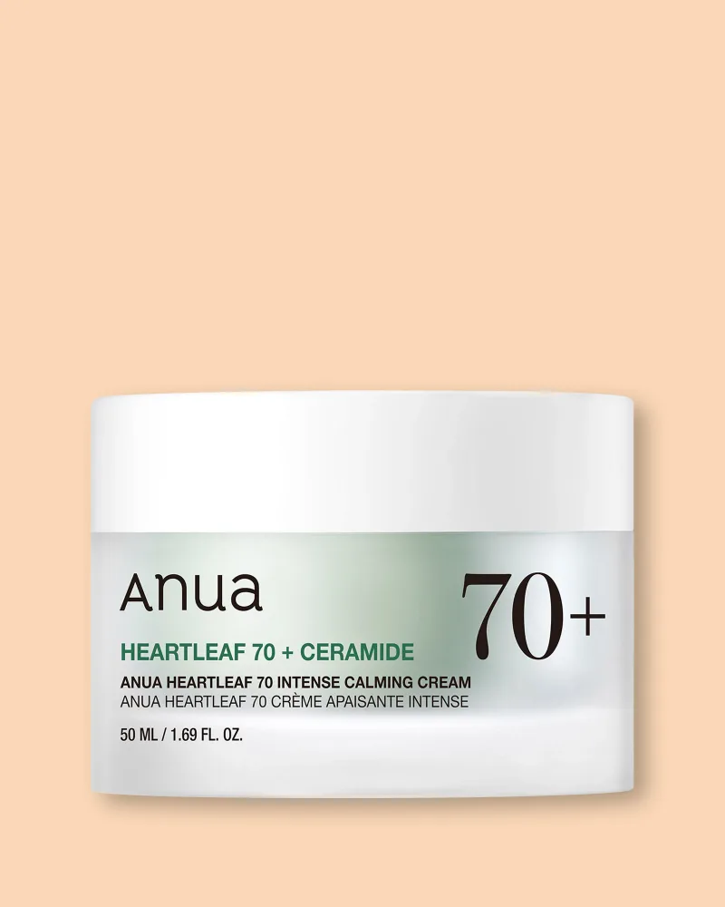 Крем для лица Anua Heartleaf 70% Intense Calming Cream успокаивающий, против покраснений, для чувствительной кожи, 50 мл