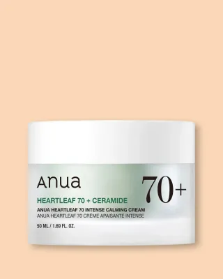 Крем для лица Anua Heartleaf 70% Intense Calming Cream успокаивающий, против покраснений, для чувствительной кожи, 50 мл