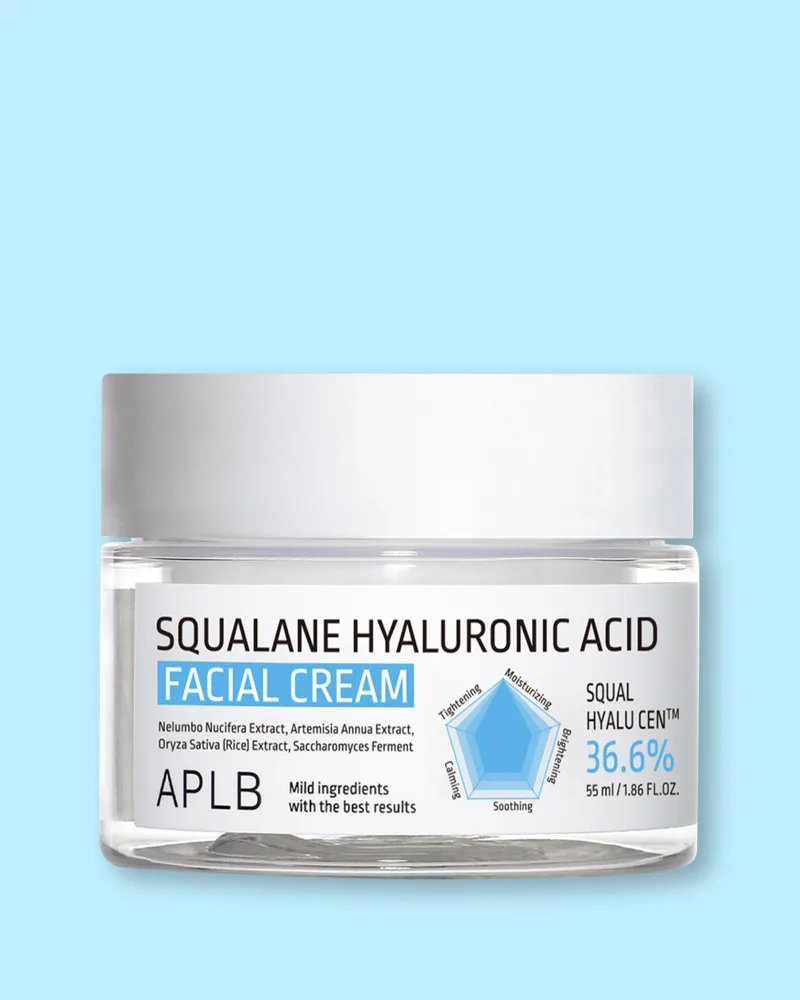 Крем для лица APLB Squalane Hyaluronic Acid Facial Cream со скваланом и гиалуроновой кислотой, 55 мл