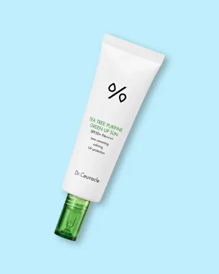 Солнцезащитный крем для лица Dr. Ceuracle Tea Tree Purifine Green Up Sun SPF 50+ PA++++, 50 мл