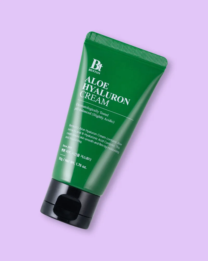 Крем для лица Benton Aloe Hyaluron Cream увлажняющий, с алоэ и гиалуроновой кислотой, для сухой кожи, 50 г
