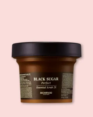 Скраб для лица Skinfood Black Sugar Perfect Essential Scrub 2X, с чёрным сахаром, 210 г