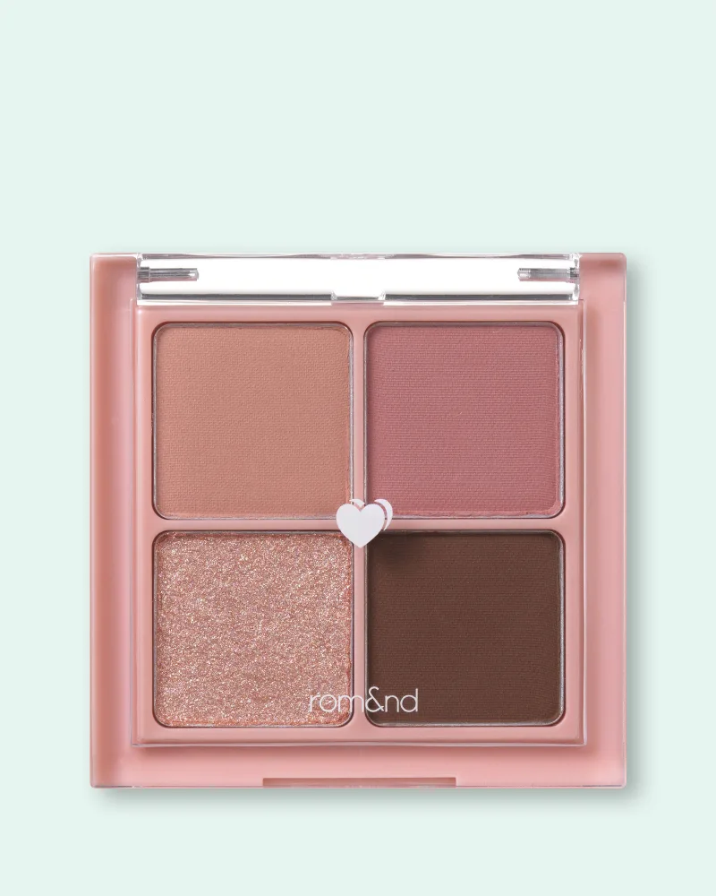 Палетка теней rom&nd Better Than Eyes, 4 оттенка, матовые и блестящие, оттенок 02 Dry Rose