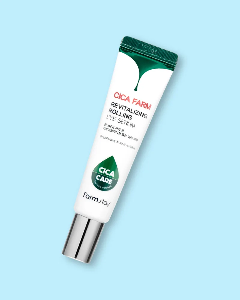 Сыворотка-роллер для кожи вокруг глаз Farmstay Cica Farm Revitalizing Rolling Eye Serum, с центеллой, 25 мл