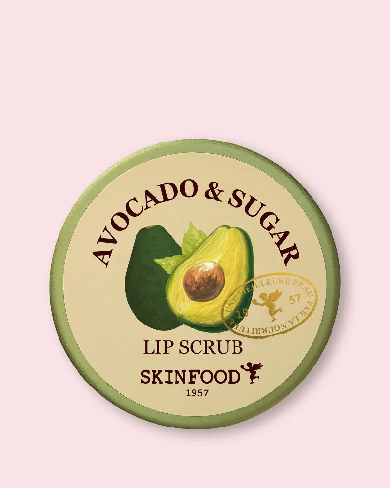 Скраб для губ Skinfood Avocado & Sugar Lip Scrub, с маслом авокадо и сахаром, 14 г