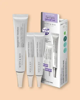 Набор кремов для кожи вокруг глаз Mary & May Glutathione Eye Cream Special Set против теней и отёков, 30 г + 12 г + 12 г