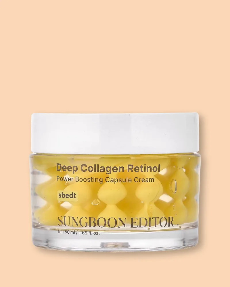 Крем для лица Sungboon Editor Deep Collagen Retinol Power Boosting Capsule Cream, с коллагеном и ретинолом, 50 мл
