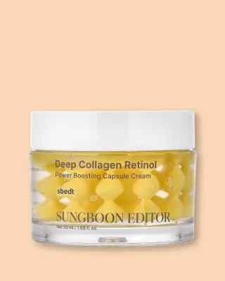 Крем для лица Sungboon Editor Deep Collagen Retinol Power Boosting Capsule Cream, с коллагеном и ретинолом, 50 мл