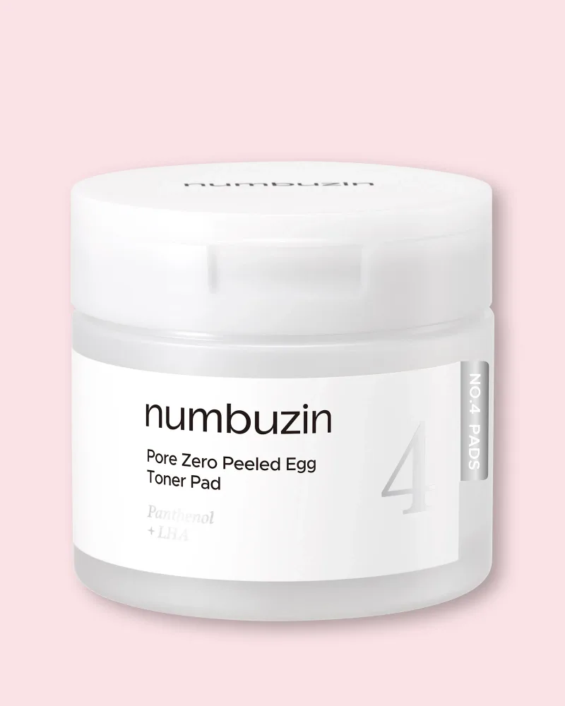 Тонизирующие пэды для лица Numbuzin No.4 Pore Zero Peeled Egg Toner Pad смягчающие, для пор, 70 шт, 190 мл