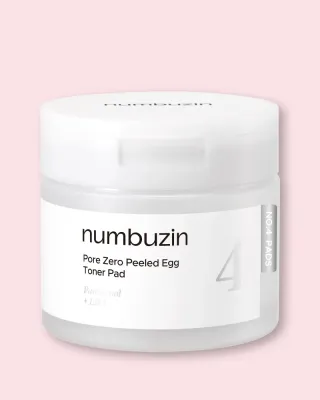 Тонизирующие пэды для лица Numbuzin No.4 Pore Zero Peeled Egg Toner Pad смягчающие, для пор, 70 шт, 190 мл