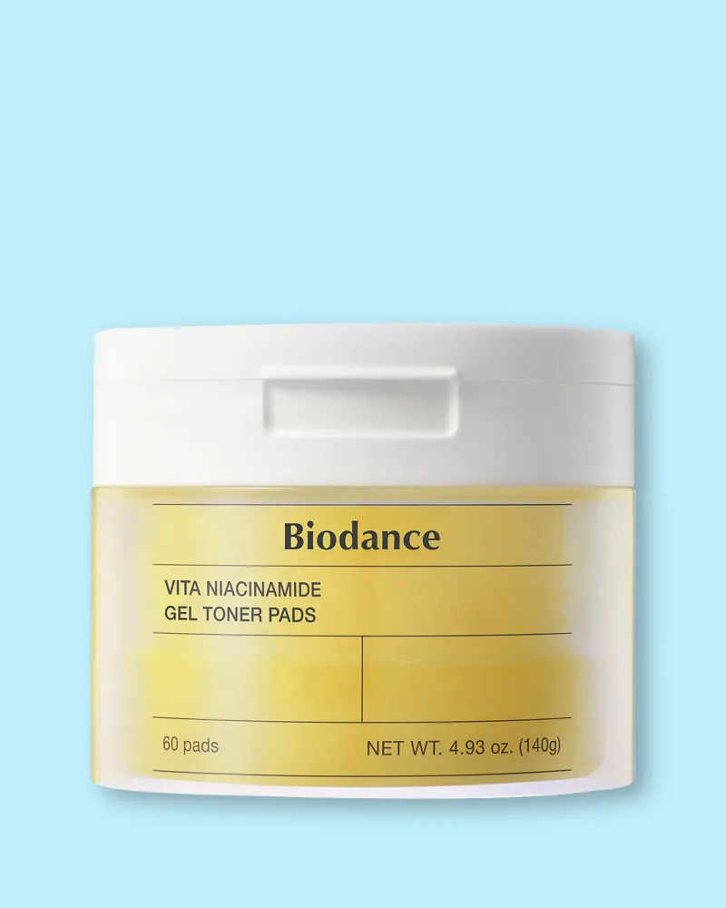 Пэды для лица Biodance Vita Niacinamide Gel Toner Pads увлажняющие, с витаминами и ниацинамидом, 60 шт