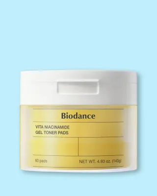 Пэды для лица Biodance Vita Niacinamide Gel Toner Pads увлажняющие, с витаминами и ниацинамидом, 60 шт