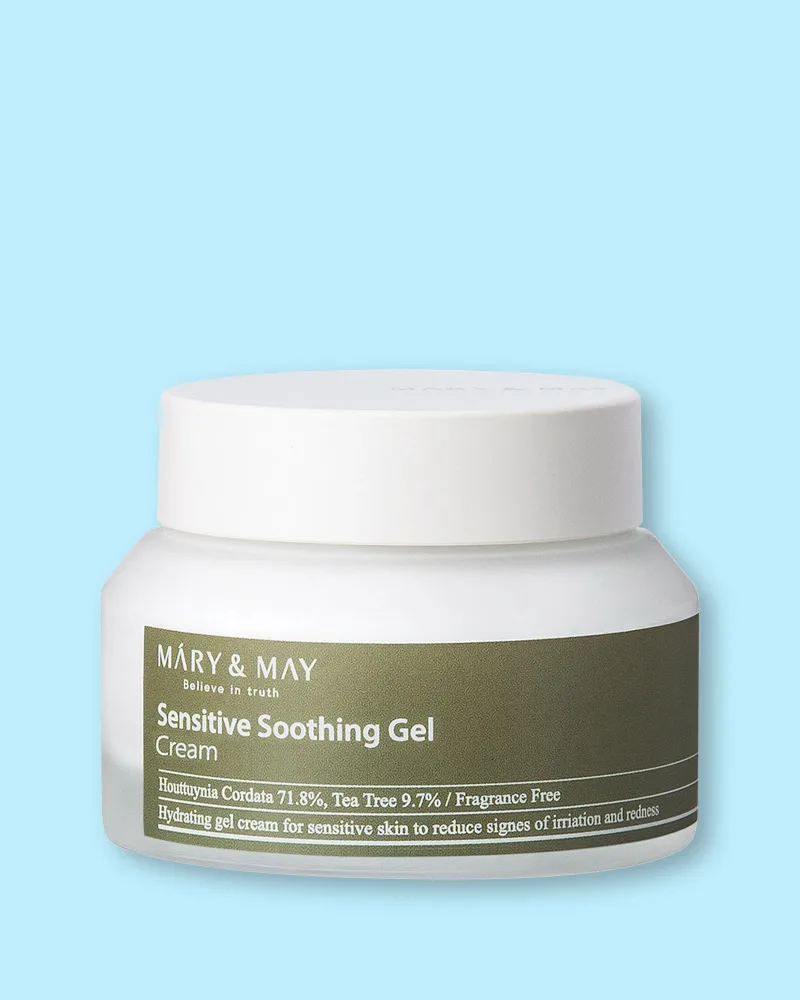 Крем-гель для лица Mary & May Sensitive Soothing Gel Cream успокаивающий, для кожи, склонной к акне, 70 г