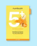 Тканевая маска для лица Numbuzin No.5+ Glutathione Vitamin Concentrated Mask с глутатионом и витаминами, 27 мл × 5 шт — фото 1